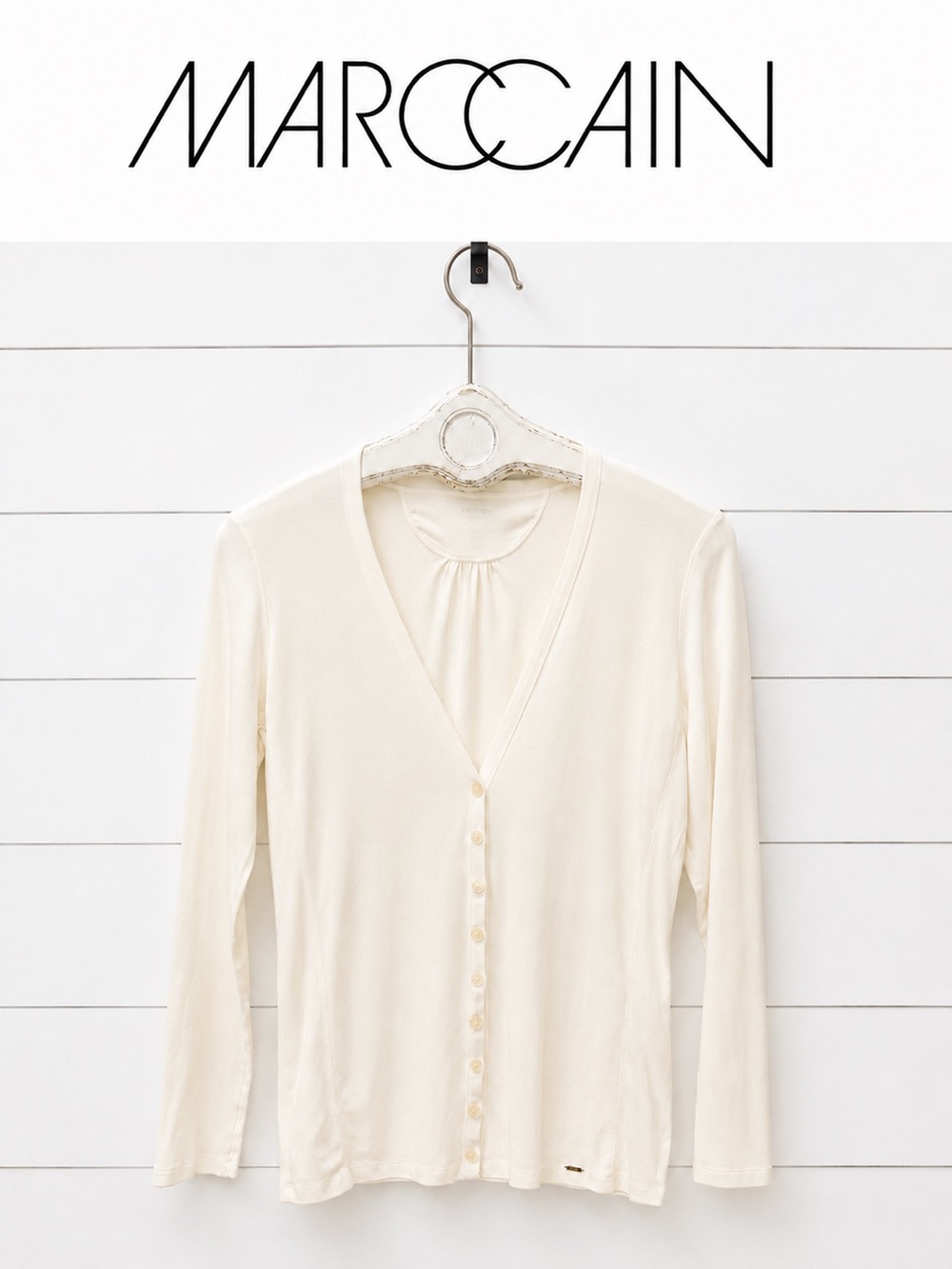 Marc Cain Lightweight Cardigan – Ivory – Estimated Size M/L